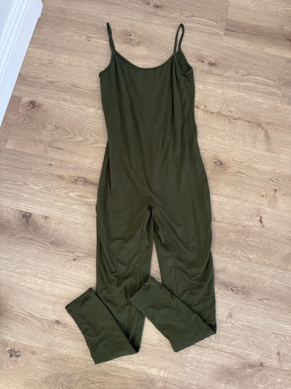 Bumpsuit Women's Olive Spaghetti Strap Jumpsuit